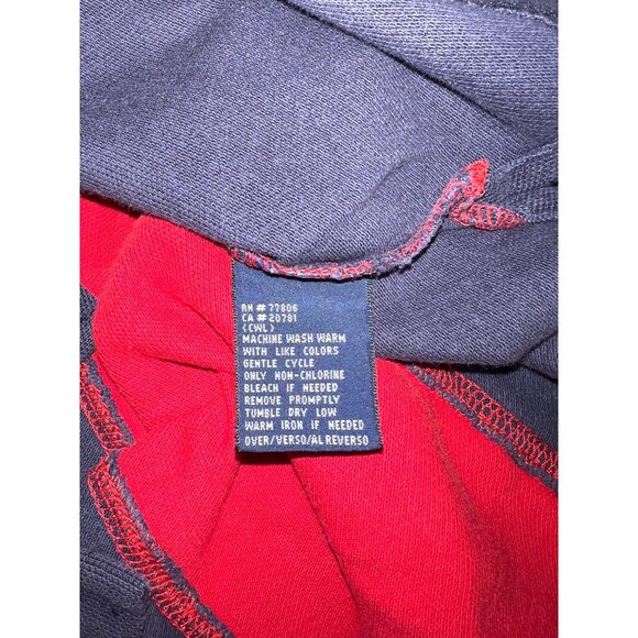 Tommy Hilfiger Mens LARGE Polo Shirt 2-button Front Red and Blue Short Sleeve - Picture 6 of 6